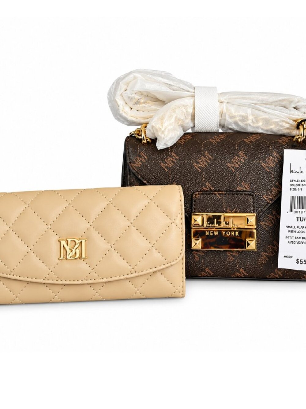 BUNDLE #6  🖤🖤 Nicole Miller Bag & Quilted Wallet Set 🖤🖤
